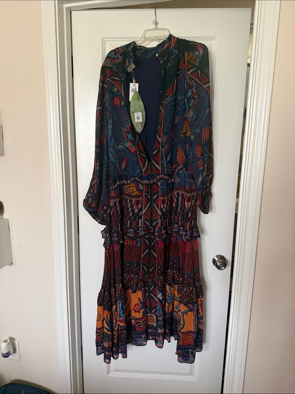 Farm Rio Anika Tapestry Blue Maxi Dress - Picture 4 of 8